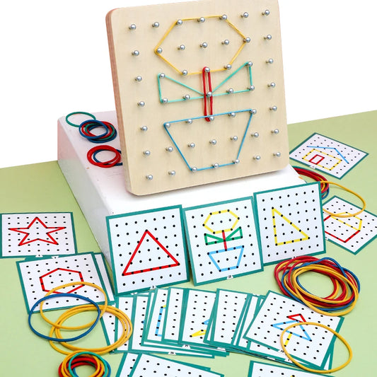 Toy Montessori ™ - Rubber Tie Nail Boards